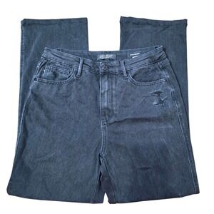 Judy Blue 90s Straight Leg Distressed Black Wash Denim Jeans‎ Size 11/30